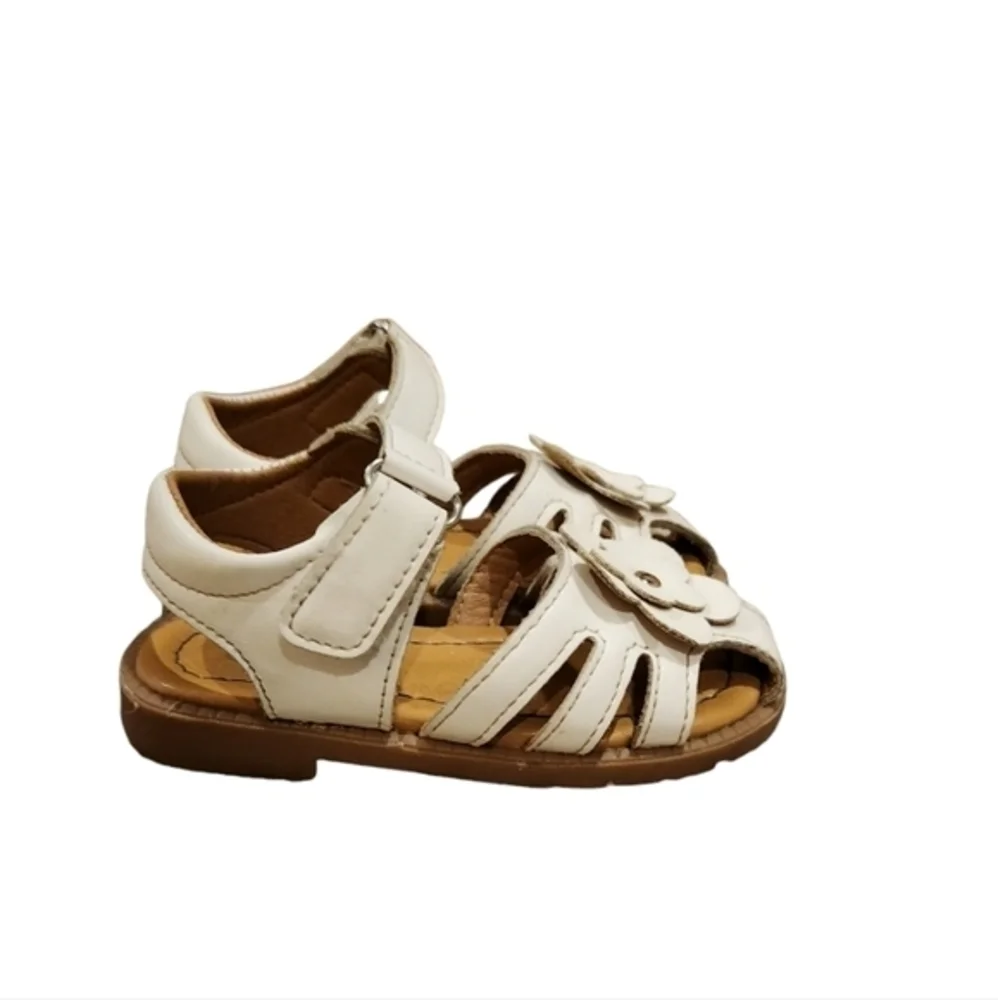 Toddler Girls Floral Summer Sandals Little Kids Rubber‎ Sole PU Leather Outdoors